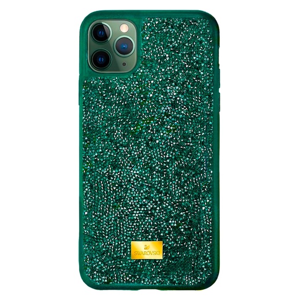 Swarovski Green Crystal Glam Rock Smartphone Case iPhone 12 Pro Max Phone Case - Picture 1 of 12